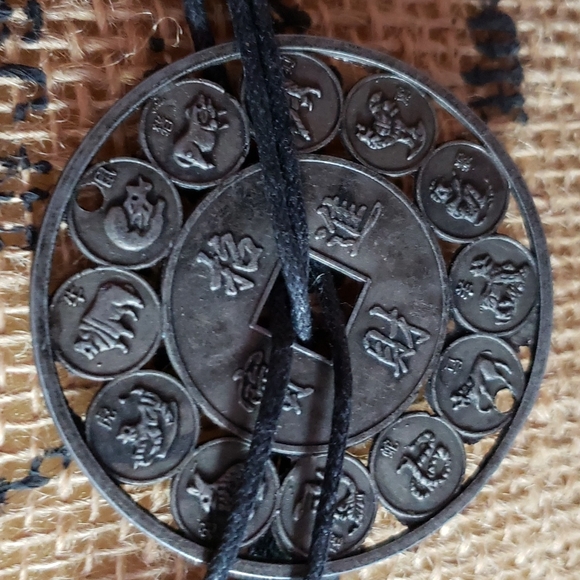 Zodiac bohemian tie belt. Beaded - Picture 2 of 10